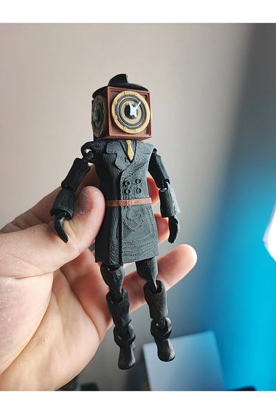 FigürDizayn Skibidi Toilet Clockman Clock Man Figure Toy