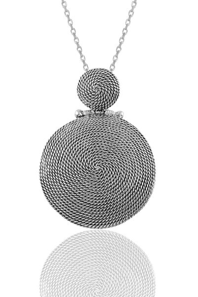 Söğütlü Silver Gümüş Salyangoz Modeli Yuvarlak Telkari Kolye Sgtl11347kolye