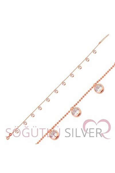 Söğütlü Silver Taşlı Halhal