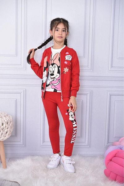 LİLLYPİCCA Minnie mintás pamut fésült pamut 3 részes készlet - rövid ujjú póló és leggings