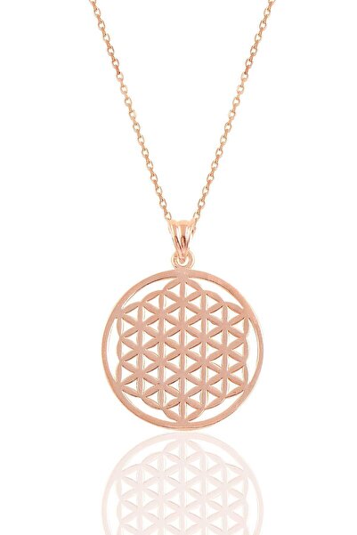 Söğütlü Silver Gümüş Rose Yaşam Çiçeği Kolye Sgtl10398rose