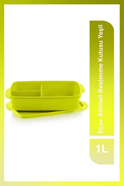 Tupperware Green Eco Compartmented 1L Lunch Box