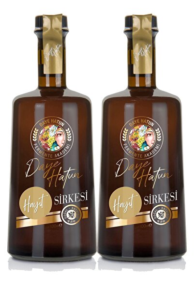 DAYE HATUN Hayıt Sirkesi (ikili) / Chaste Seed Vinegar (doğal Fermente Canlı Sirke / Nat. Fermented / 2*500 Ml)