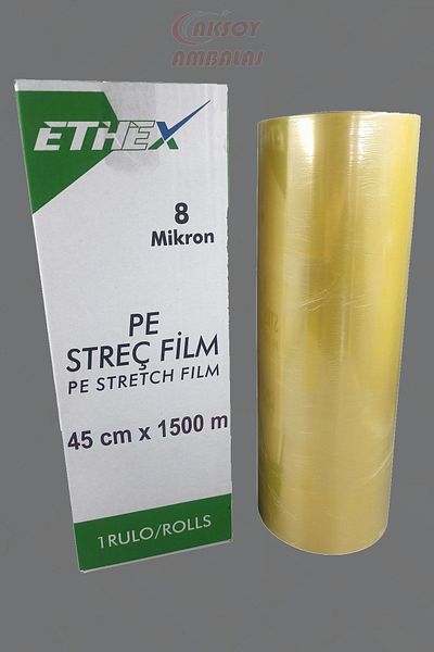 Ethex Polyethylene Yellow Stretch Film 45 Cm 8 Micron 1500 Meters