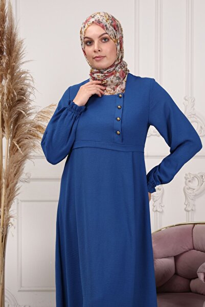 fistan Καθημερινό άνετο φόρεμα Aerobin με πλαϊνά κουμπιά