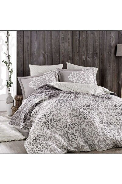 Hobby Serenity Gri - Çift Kişilik Poplin Kapitone Nevresim Takımı