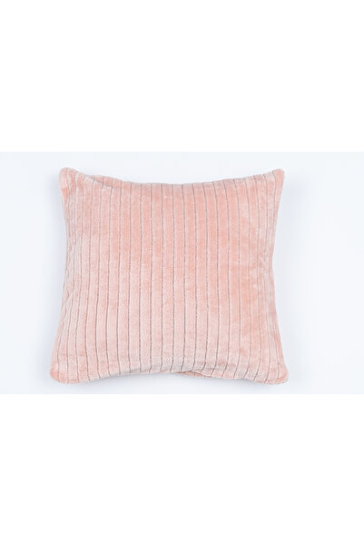 MEYHOME Ροζ κάλυμμα μαξιλαριού με ραβδώσεις Wellsoft