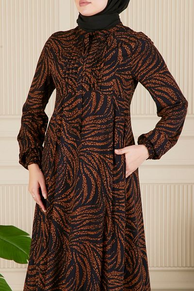 fistan Mevlana from Nevrül Robadan - Hijab Dress with Bell Skirt, Viscose Cotton Prayer Dress