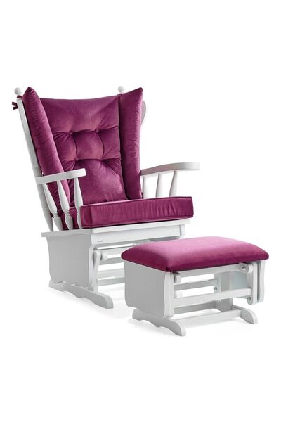 Meltem Smart Sallanır Emzirme Dinlenme Koltuğu Sallanan Sandalye Sallanan Koltuk Markiz (BEYAZ-MOR (2002))
