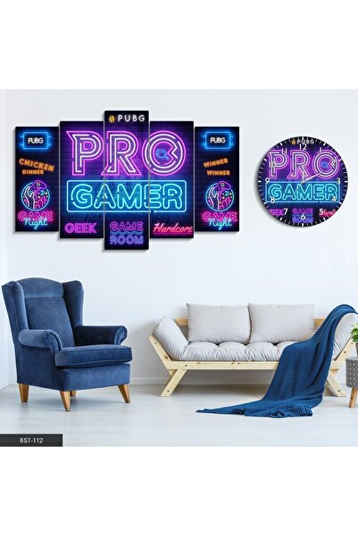 Evimemoda Pro Gamer Tablo Saat Set
