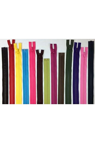 e tuhafiye 10 Adet Renkli Kemik Çanta- Kıyafet Fermuarı (30-35 CM)