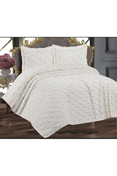 ZESA HOME Double Ruby Cotton 3 Piece Pique Set