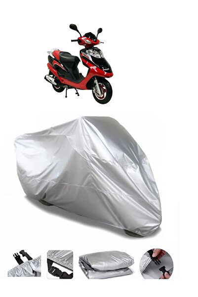 CoverPlus ماركة دراجة نارية مقاومة للماء باللون الرمادي العقيق Mondial 125 RT