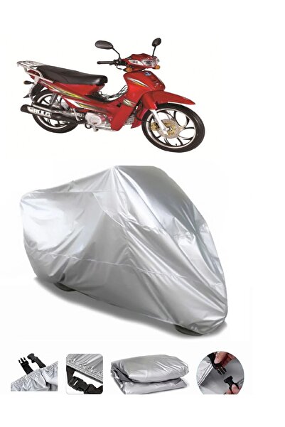 CoverPlus ماركة دراجة نارية مقاومة للماء باللون الرمادي من Bisan Roadstar Cub