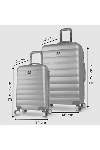 My Valice Colors Abs Kabin Ve Büyük Boy Gold 2'li Valiz Seti