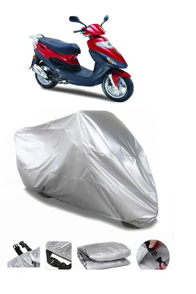 CoverPlus ماركة Kymco Movie XL 150 رمادية مقاومة للماء للدراجات النارية