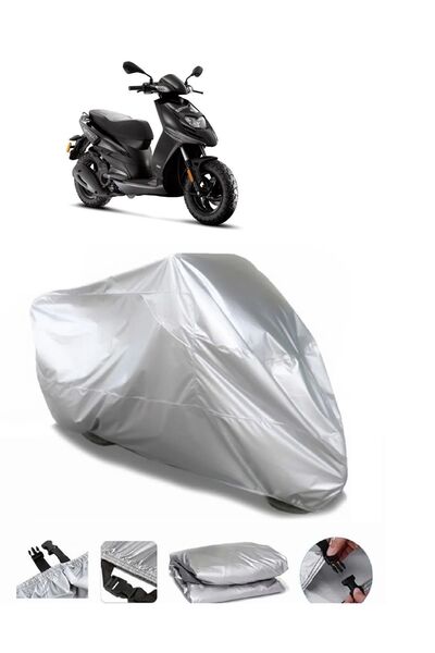 CoverPlus بياجيو تايفون 125 علامة تجارية رمادية مقاومة للماء للدراجة النارية