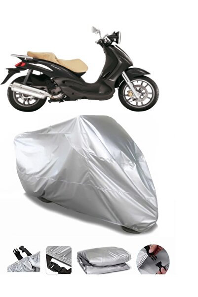 CoverPlus بياجيو بيفرلي 500 علامة تجارية رمادية مقاومة للماء للدراجات النارية