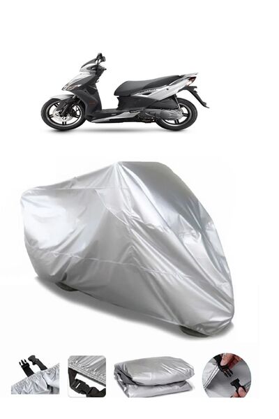 CoverPlus Kymco Agility City 125 علامة تجارية مقاومة للماء باللون الرمادي