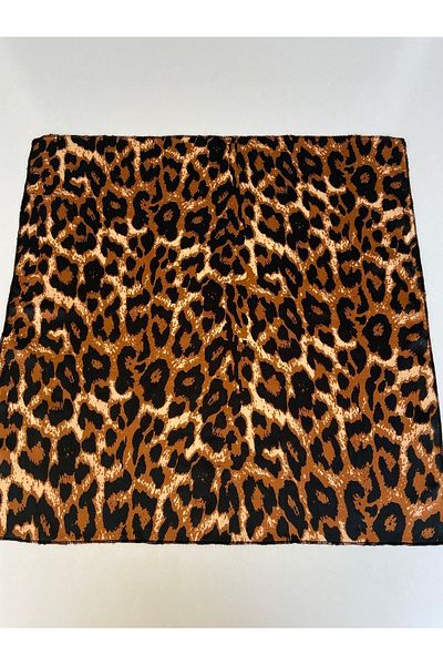 swan butik Eșarfă de damă șal cu imprimeu leopard eșarfă din satin de mătase