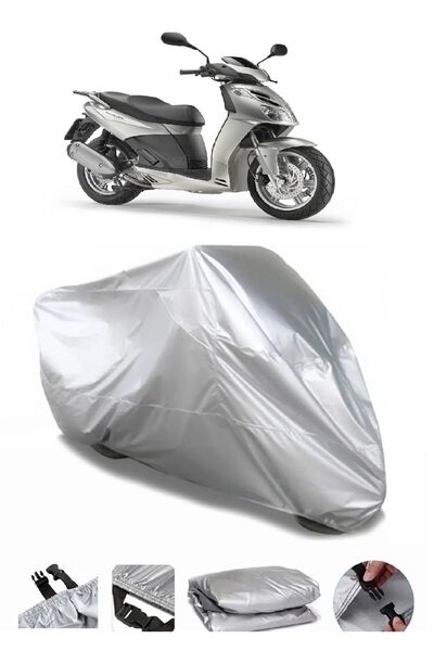 CoverPlus ملصق دراجة نارية مقاوم للماء باللون الرمادي من Aprilia Sporcity 250