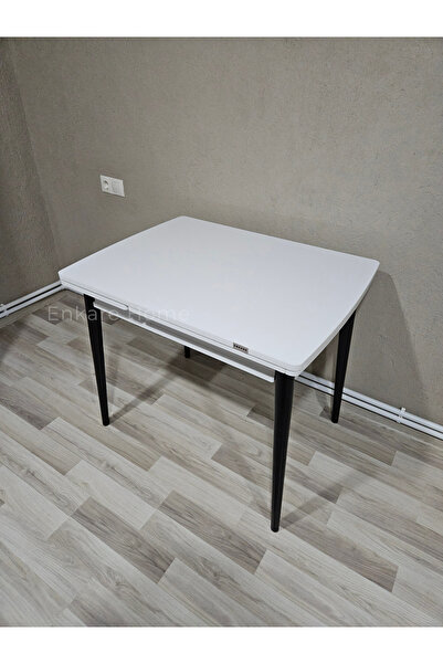 Enkare Küçük Mdf Masa, Açılabilir Mutfak Masası, 68x90, 4-6 Kişilik