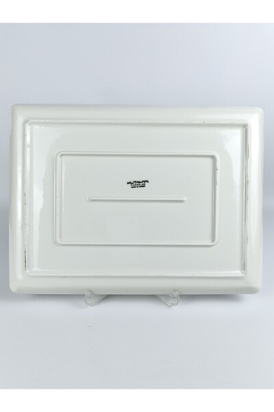 Kütahya Porselen Dikdörtgen Büyük Boy Kayık Tabağı Çeşitleri 35 Cm