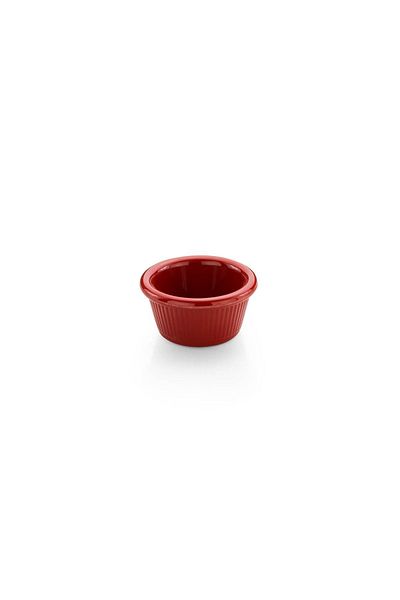 Tria 10 Pieces Red Unbreakable Serrated Sauce Bowl - 6 cm Tr515R