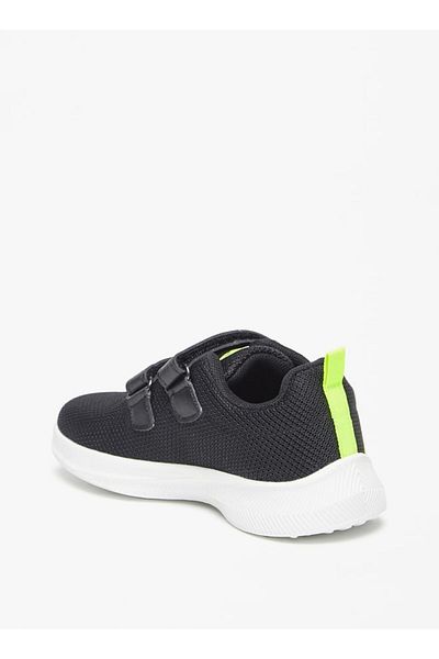 Oaklan by Shoexpress OAKLAN Logo Print Low-Ankle Sneakers with Hook and Loop Closure