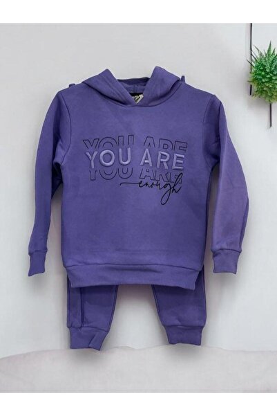 Zekids Raised 3 Thread Tracksuit Set for Girl