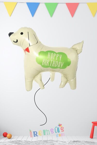 mypartyready Köpek Figür Happy Birthday Folyo Helyum Balon 76 Cm Köpek Şekil ...