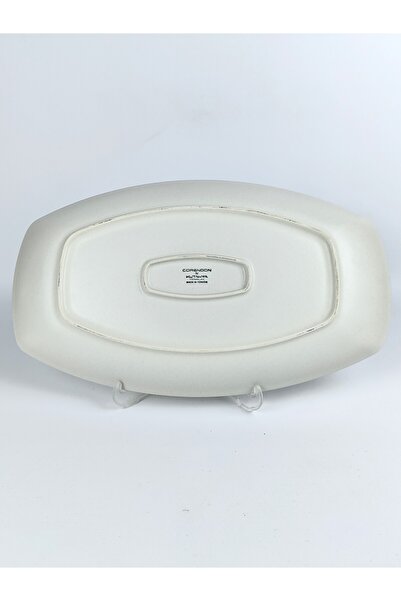 Kütahya Porselen 36x21 Cm Patterned Porcelain Oval Boat Plate