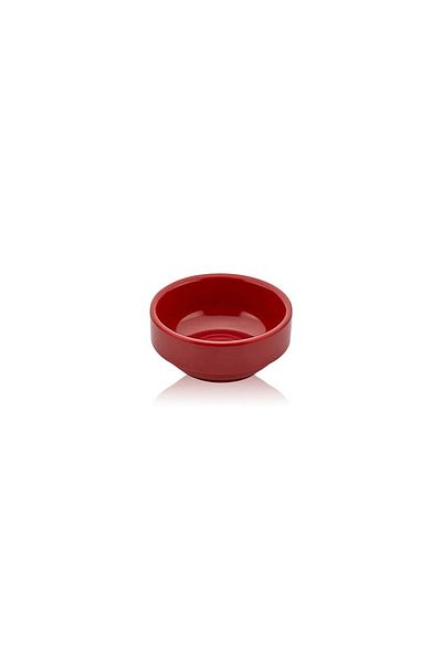 Tria 10 Pieces Red Unbreakable Round Sauce Bowl - 8 Cm Tr512r