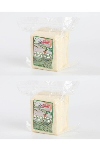 DİNK GIDA Tam Yağlı Klasik Olgunlaştırılmış Sert (EZİNE TİPİ) Beyaz Peynir 500g. - Şirden Mayalı 2 Li Paket