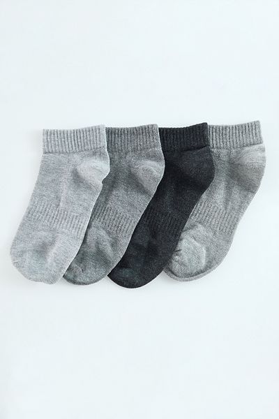 Trendyol Collection Unisex šedá Melange 4dílná sada bavlněných ponožek - Tmnaw25Co00023