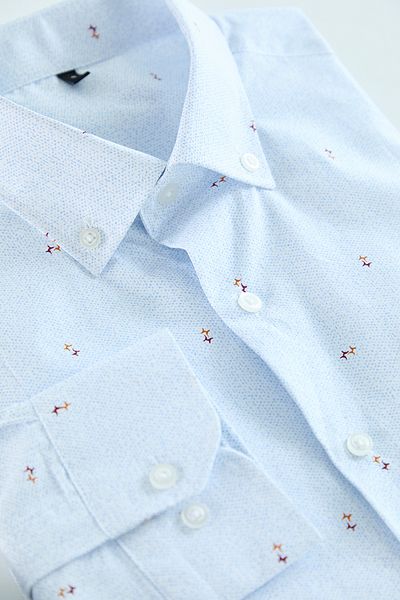 Trendyol Collection Ανδρικό κλασικό έξυπνο πουκάμισο γαλάζιο με λεπτή εφαρμογή TEDAW25GO00012