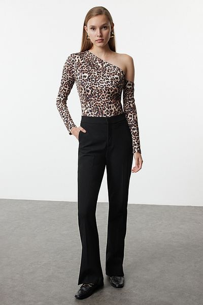 Trendyol Collection Rugalmas és színes állatmintás hosszú ujjú body - TWOAW22BD0080