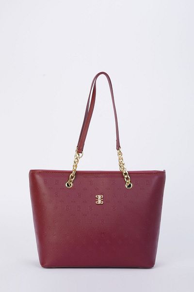 Pierre Cardin Women's Print Claret Red Shoulder Bag 05PO22Y1546