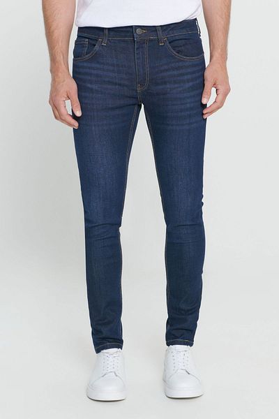 AC&Co / Altınyıldız Classics Blugi pentru bărbați, albastru închis, slim fit din denim elastic - Blugi magici