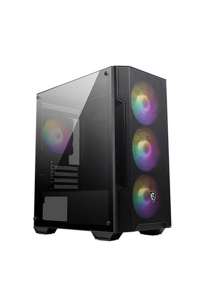 MSI Mag Forge M100A Acrylic Side Panel 3X120Mm 1X120Mm Auto Rgb Fan Matx Gaming Computer Case