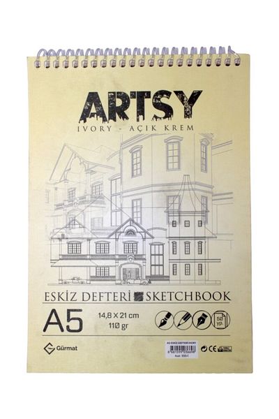 GÜRMAT Gürmat A5 Sketchbook - 50 Sheets, 110 gr, 555-I