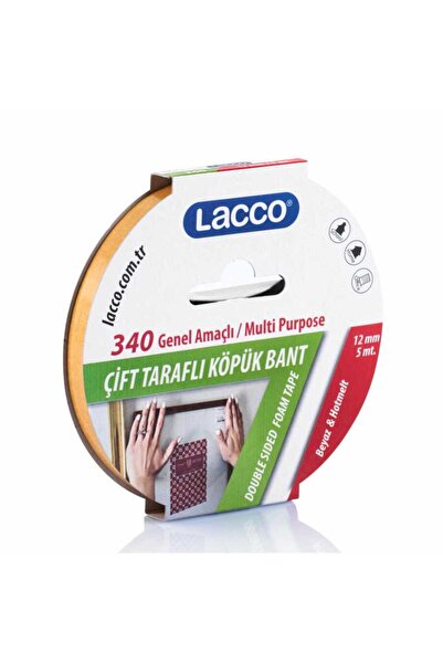 Lacco Köpük Çift Taraflı Bant 12 X 5 Mm Kod340