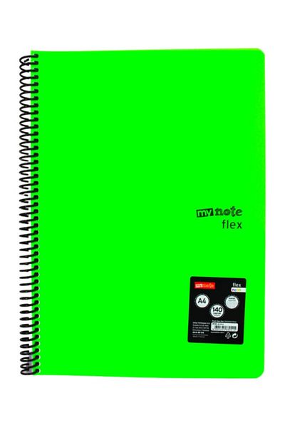 Mynote فليكس A4 140 ورقة غطاء بلاستيكي حلزوني مربعات