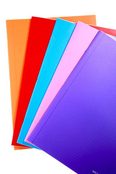 Mopak A4 40 Sheets Checked School Notebook - Plastic Cover
