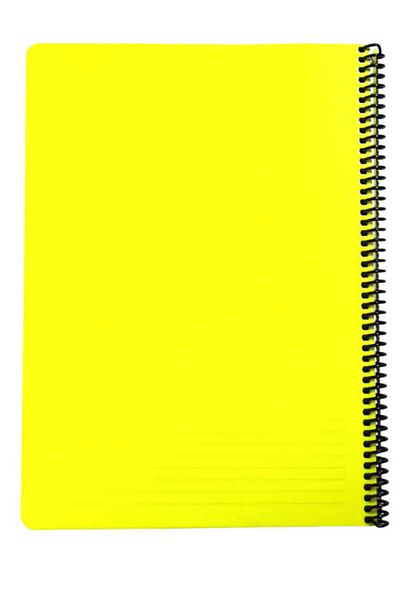 Mynote Flex A4 100 Sheets Lined Spiral Plastic Neon Cover Notebook