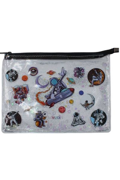 VUKİ Vuki A5 Transparent Zippered File - Vk-0072-07 Astronaut
