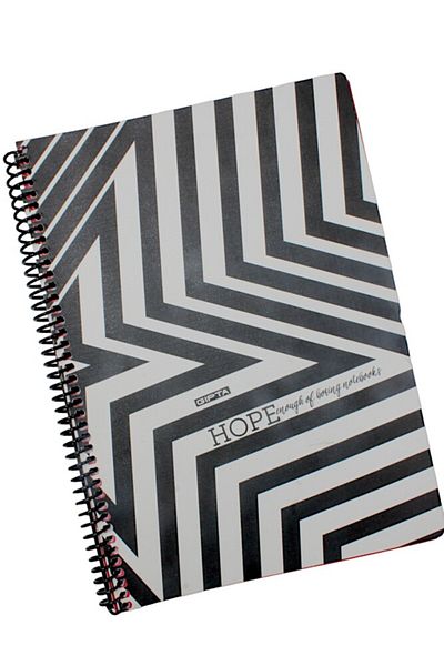 Gıpta Hope 19x26 Star Patterned 80 Sheets Checked Spiral Cardboard Cover - 1195