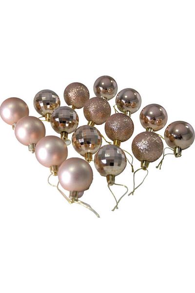 HOBİMOBİ Orca Christmas Ornament Pine Tree Ball Shamp Plasticold 5 Cm 8 Pieces Orc-n55016