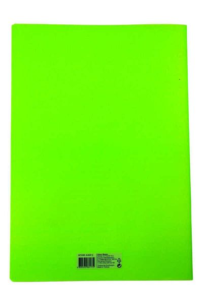 Mynote Text Neon A4 60 Sheets Striped Plastic Cover Notebook