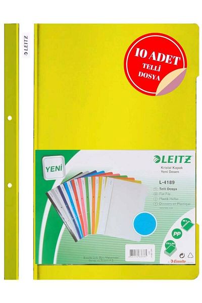 Leitz Pack of 10 Yellow Ring Binder